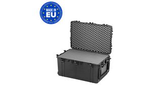 Watertight Case with Cubed Foam, 144l, 816x540x426mm, Polypropylene (PP), Black